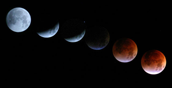 Lunar eclipse montage
